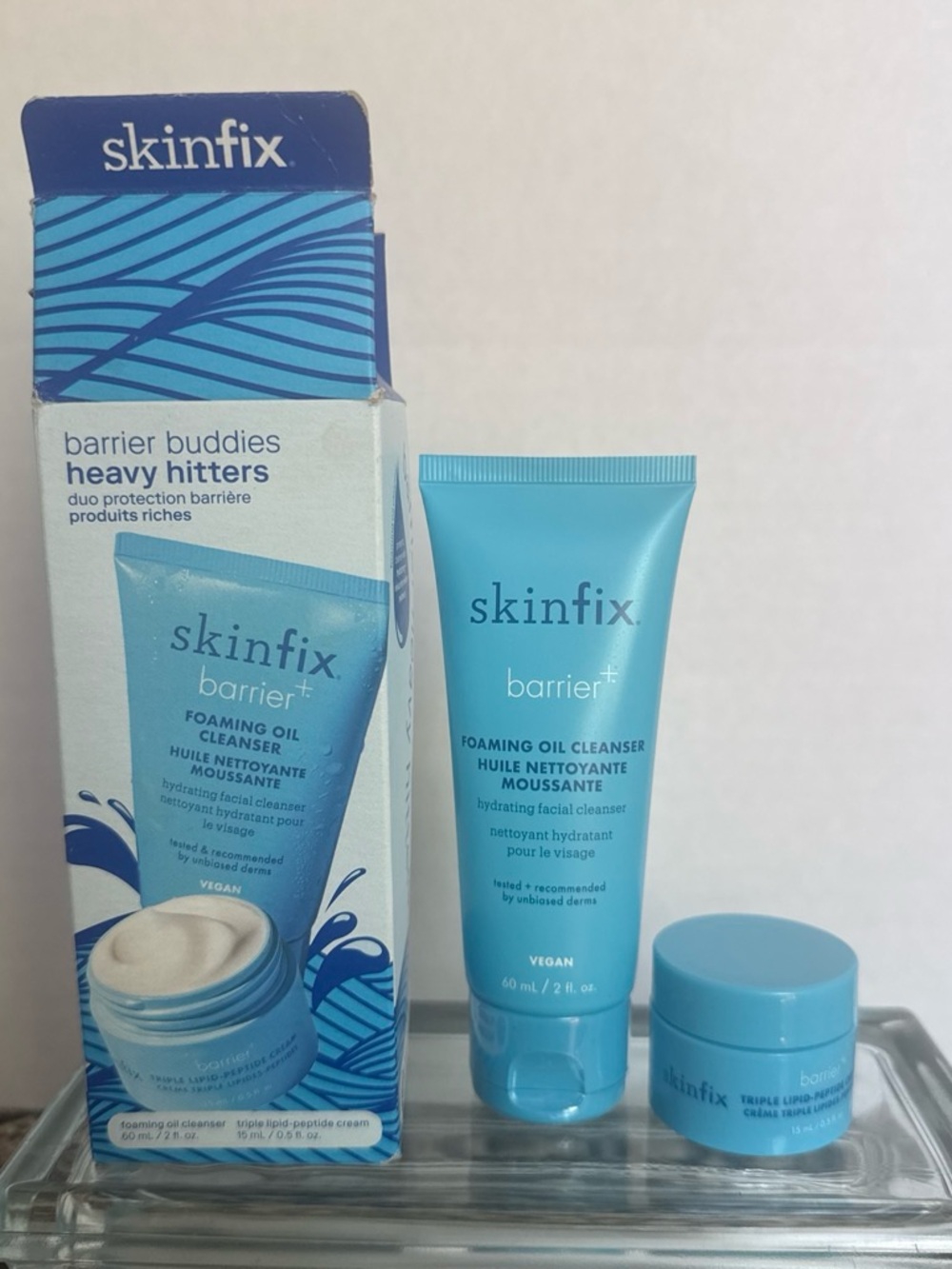 Skinfix Barrier+ Hydrating Foaming Oil Cleanser & Cream Duo - Blue
